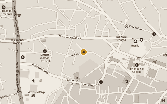 Map of MKOP Anthela Street, Agra
