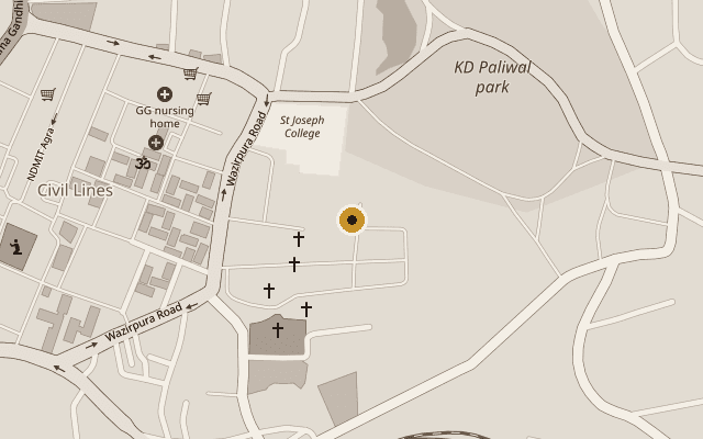 Map of MKOP Sanjay Place, Agra